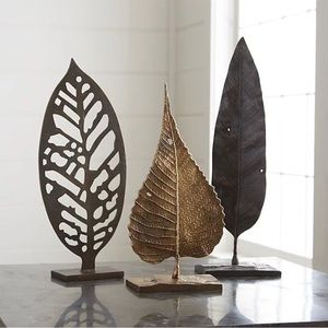Crate & Barrel Metal Fall
Leaf on Stand Set of 3